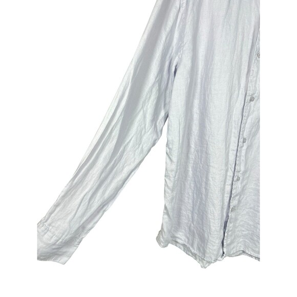 Saks Fifth Avenue Lilac 100% Linen Short Sleeve Button Up Shirt Preppy Large‎ - Picture 5 of 11